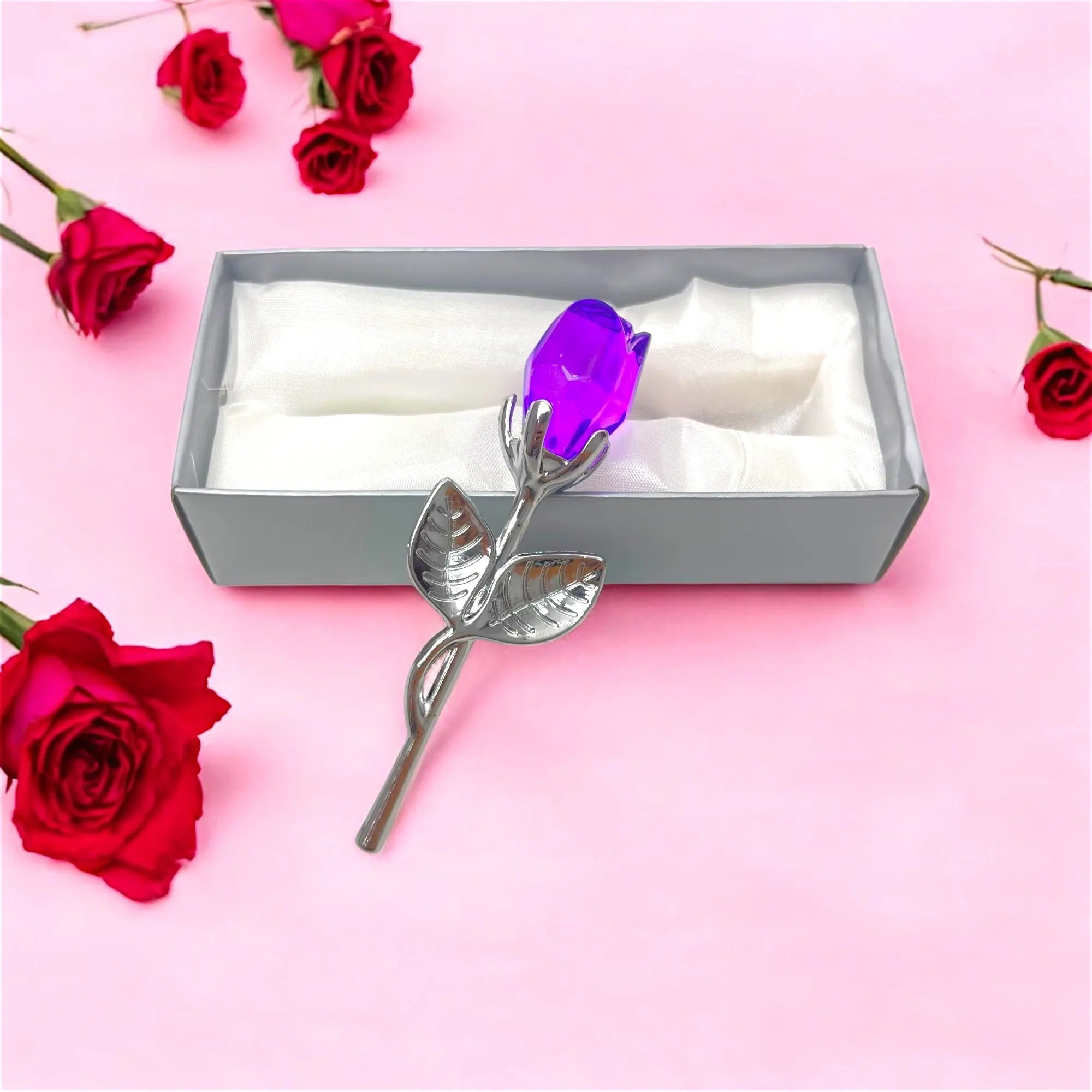 Mother's Day Crystal Rose Gift - A Precious Metal Floral Keepsake Created Especially for Her | Suitable for holidays, birthdays, anniversaries, romantic surprises | Durable and Waterproof