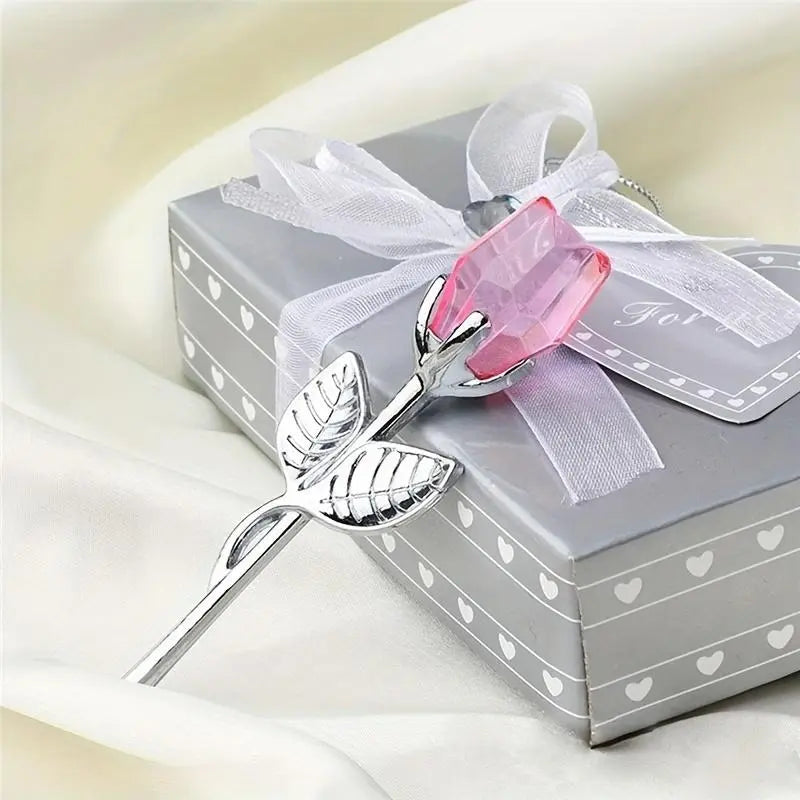 Mother's Day Crystal Rose Gift - A Precious Metal Floral Keepsake Created Especially for Her | Suitable for holidays, birthdays, anniversaries, romantic surprises | Durable and Waterproof