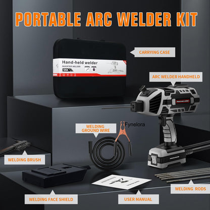 110V Handheld Welder Gun, IGBT Inverter, 5 Adjustable Currents, for 1/16"-1/8" Rods