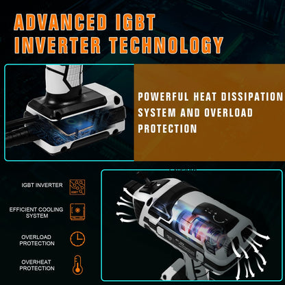 110V Handheld Welder Gun, IGBT Inverter, 5 Adjustable Currents, for 1/16"-1/8" Rods