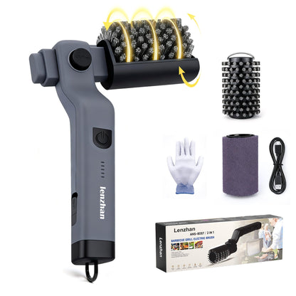 Cordless Electric Grill Brush, 3-Speed Motor, Adjustable Angle, Rechargeable, Waterproof