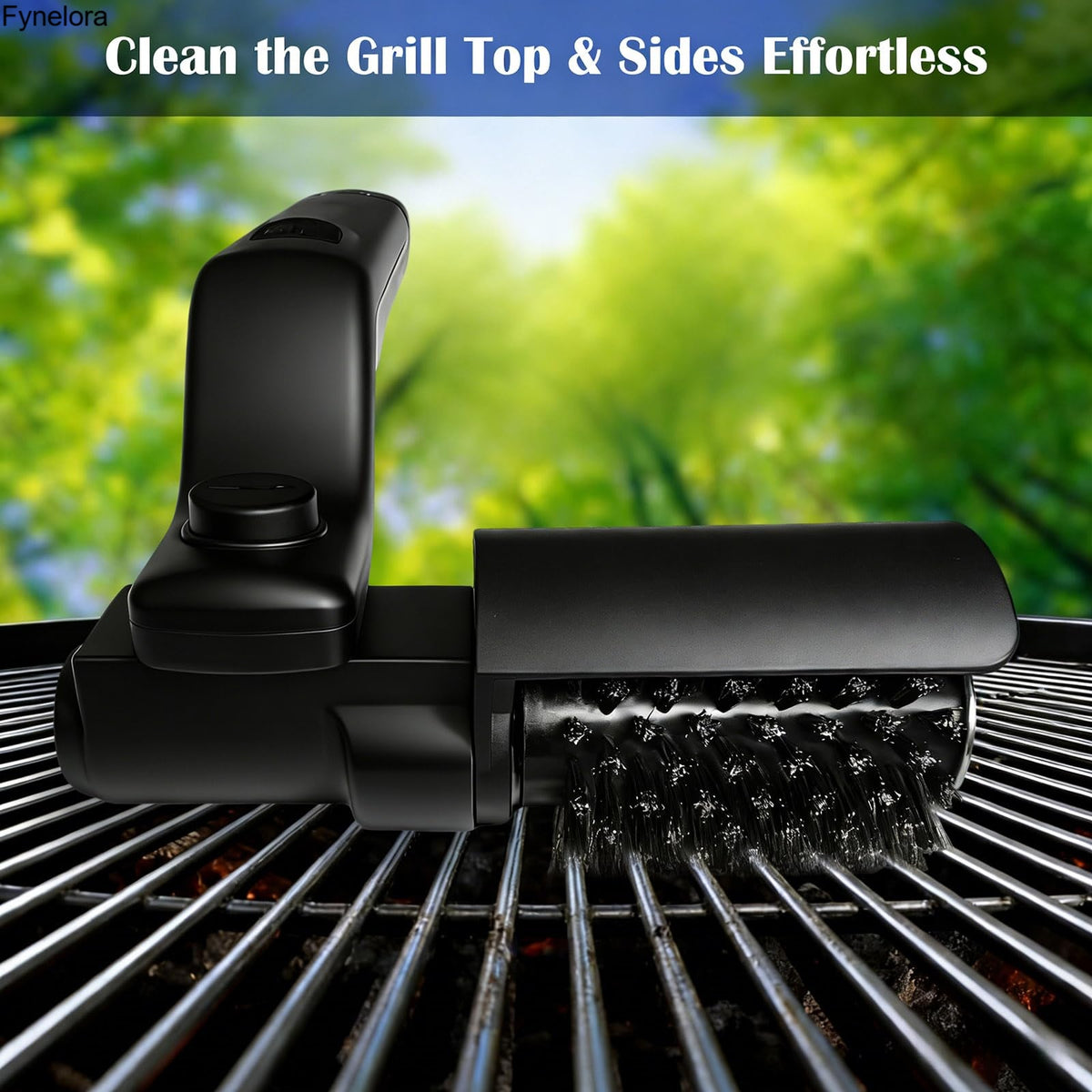 Cordless Electric Grill Brush, 3-Speed Motor, Adjustable Angle, Rechargeable, Waterproof