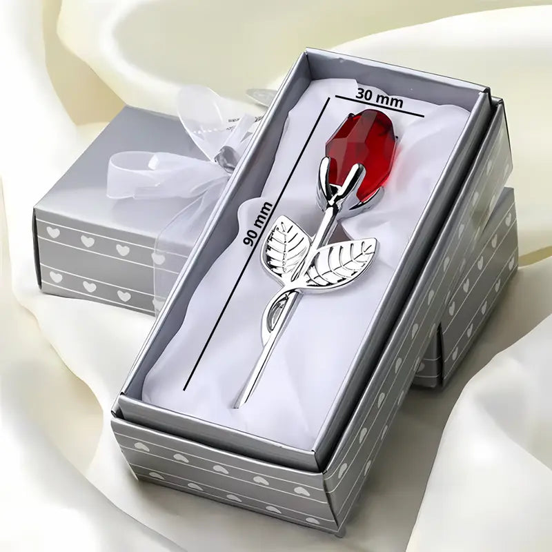 Mother's Day Crystal Rose Gift - A Precious Metal Floral Keepsake Created Especially for Her | Suitable for holidays, birthdays, anniversaries, romantic surprises | Durable and Waterproof