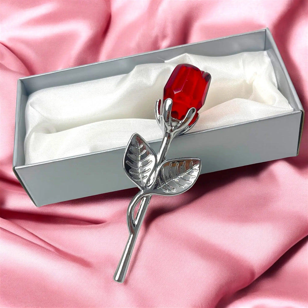 Mother's Day Crystal Rose Gift - A Precious Metal Floral Keepsake Created Especially for Her | Suitable for holidays, birthdays, anniversaries, romantic surprises | Durable and Waterproof